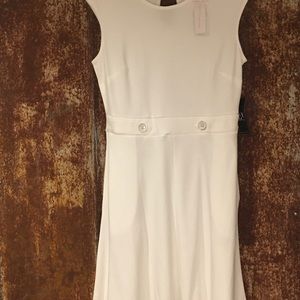 New York and Company White button dress